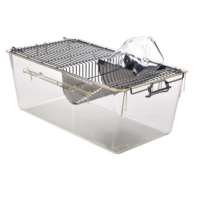 Jaula Policarbonato Modelo 1284L - mm 365 x 207 x 140 h. Marca Tecniplast