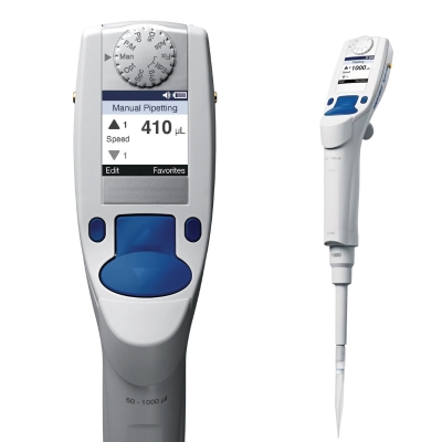 Pipeta electrónica Eppendorf, Xplorer, monocanal, pulsador de báscula multifunción