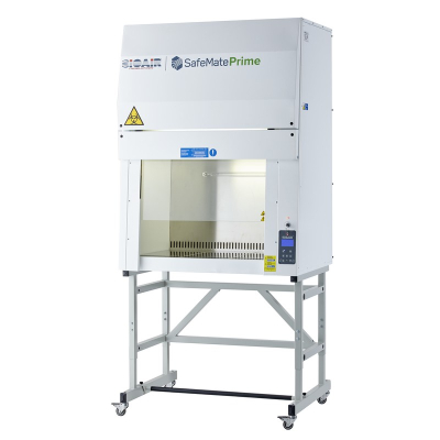 Cabina de Seguridad Biológica BIOAIR , Clase II, Tipo A2  , Modelo PRIME, ancho: 1.2 m. Superficie de trabajo solida. Incluye lampara UV y mesa soporte de altur