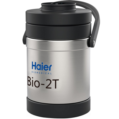 Tanque para transferencia de nitrógeno líquido, portátil, Haier modelo Bio-2T. Capacidad: 2 L