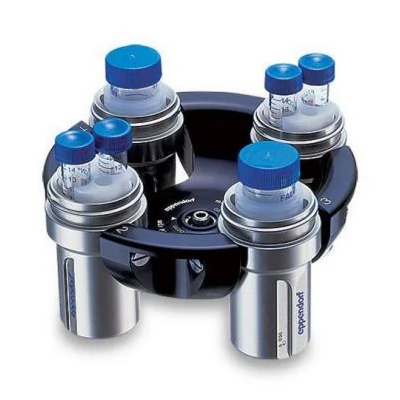 Rotor basculante Eppendorf, Modelo A-4-38, con 4 contenedores redondos de 100 mL